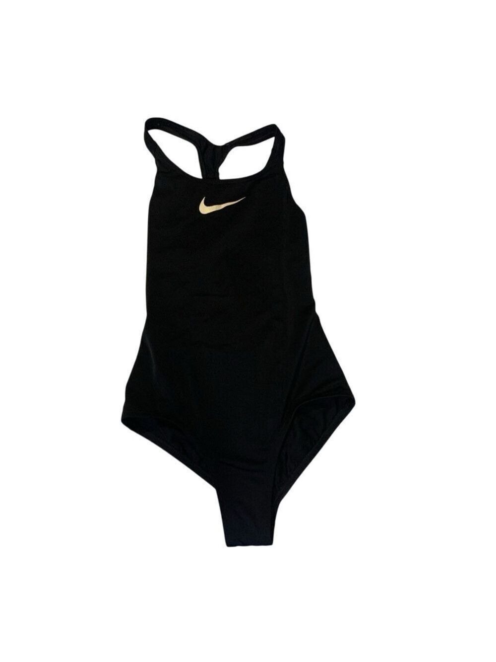 NIKE Black Racerback One Piece Swimsuit size medium